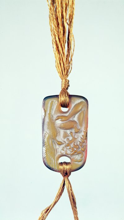 Pendant with satin finish and lightly polished relief by Lalique, c.1902 by Rene Jules Lalique